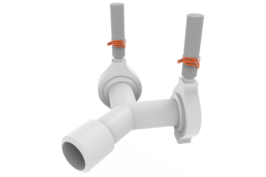 3D render of an Appliance Connection Hose Clamp by Rotor Clip, designed to securely fasten and seal hoses used in household appliances, ensuring a tight and leak-free connection