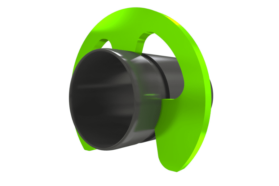 retaining ring installed radially onto a shaft