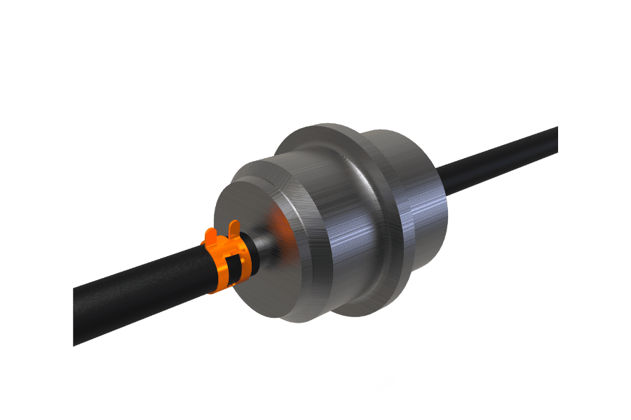 engine fuel filter with ctl hose clamp