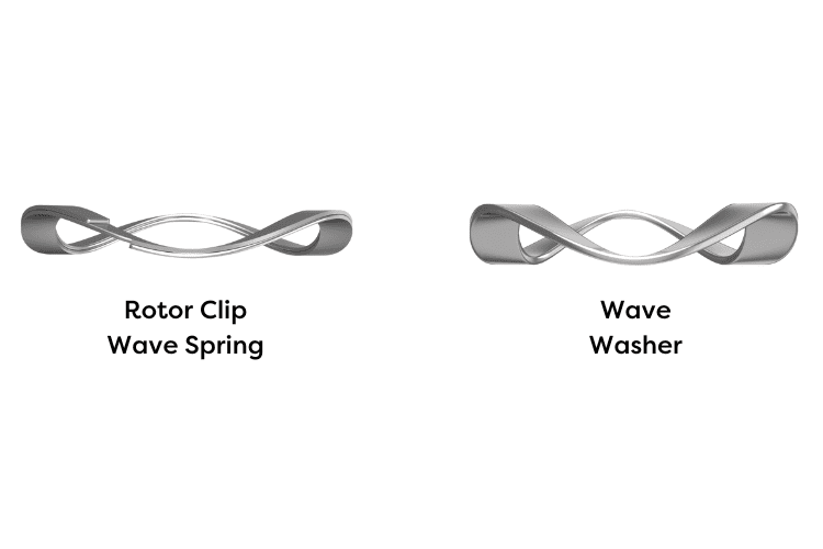 wave spring vs wave washer 3d render