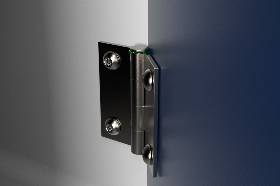 aerospace interior attendant area hinge render