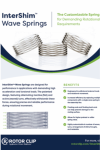 Front page to Rotor Clip IntersShim Wave Spring Flyer