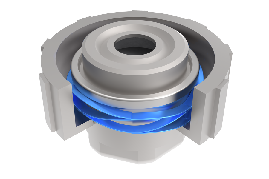 fuel filter with wave spring