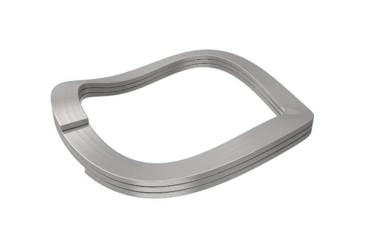 a 3d render image of a multi-turn nested wave spring