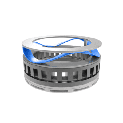 3D Render of ultrasonic motor with Rotor Clip single-turn wave spring