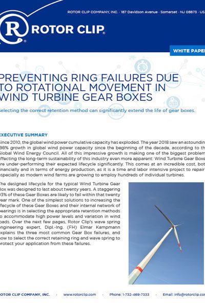 Preventing Ring Failures Due To High Rotational Speeds