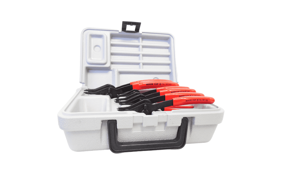 Retaining ring pliers in tool kit