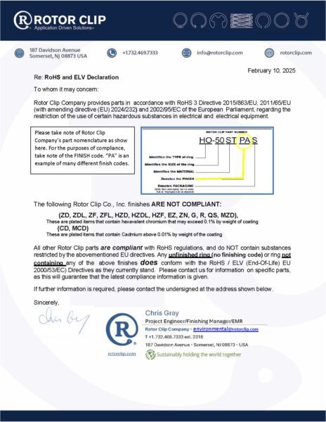 RoHS Declaration