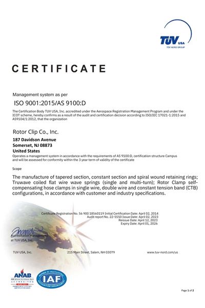 SRI certificate
