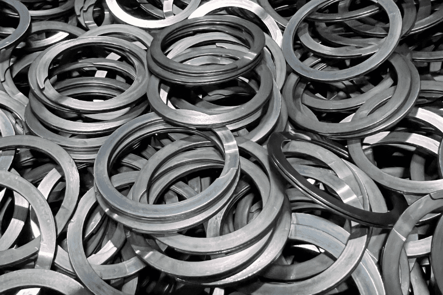 pile of spiral rings