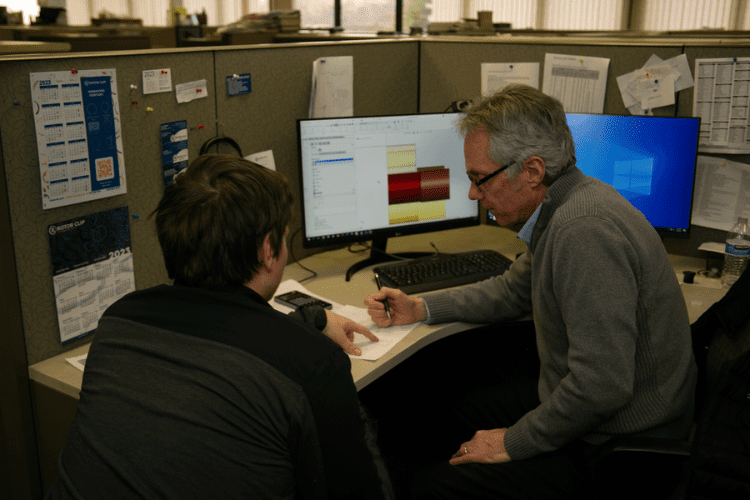engineers in an office