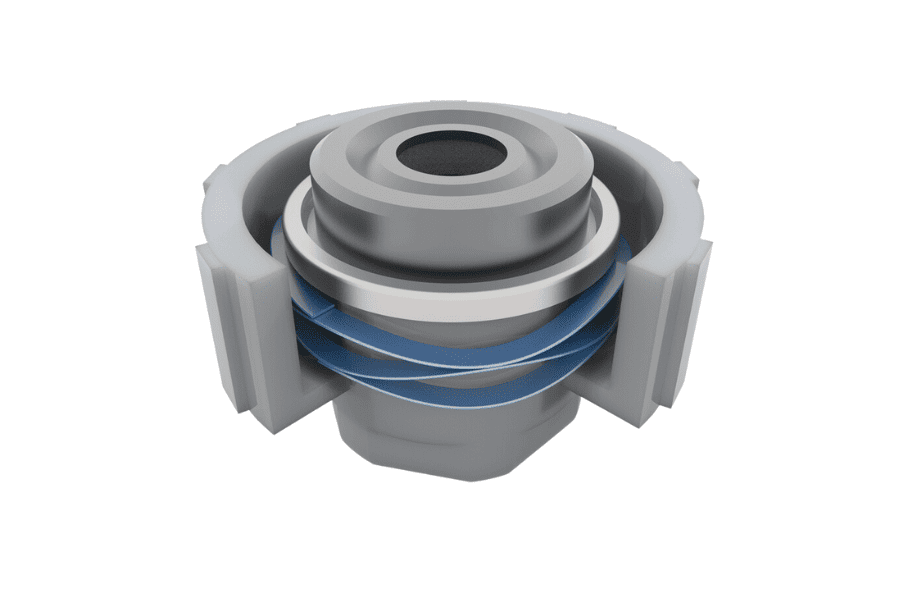 fluid filter with wave spring
