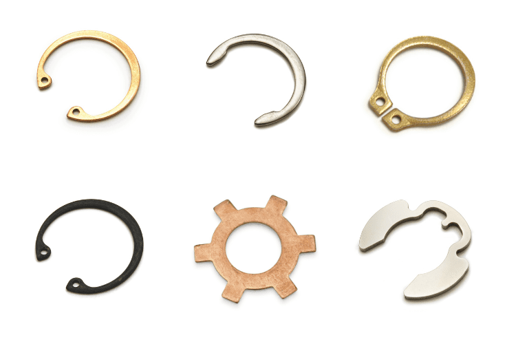 array of materials tapered and constant section retaining rings