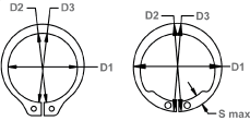 inspection graphic for SH external retaining ring