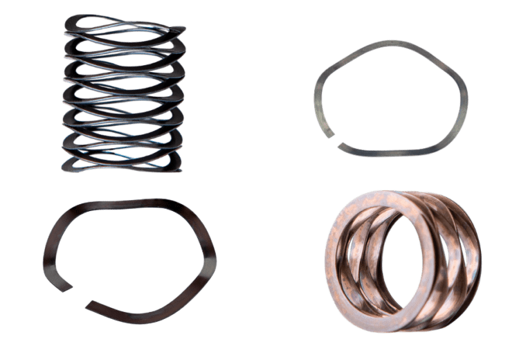 rotor clip materials and finishes for wave springs