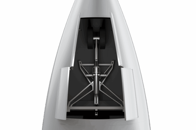 aerospace front landing gear application render