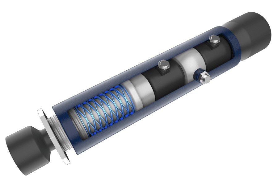 Multi-turn wave spring providing consistent load in a flow control valve.