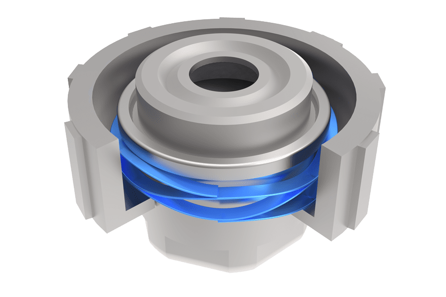 fuel filter with wave spring