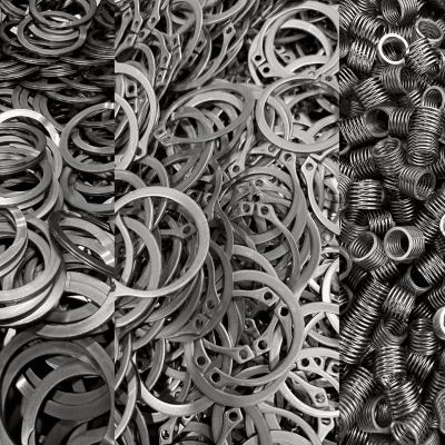 Stainless steel retaining rings and wave springs
