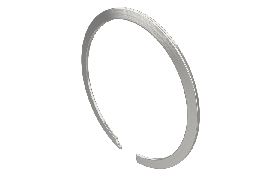 Single-turn external spiral retaining ring