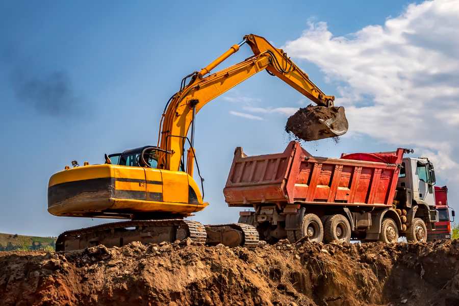Retaining rings and wave springs for excavators and off-highway construction equipment