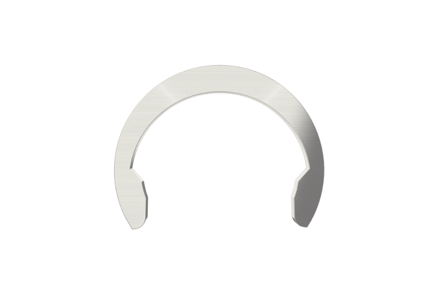 Radial retaining ring (C Ring & E Ring) designed for side-mounted installation without shaft-end access.